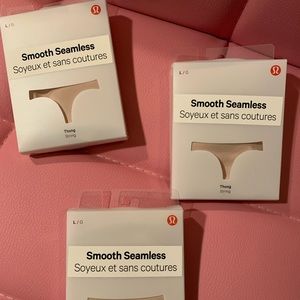 NEW in box Lululemon women’s seamless low rise thong underwear. 3 pair